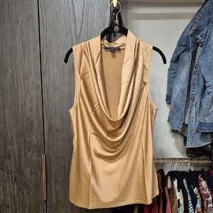 Boston Proper Tan Blouse Elegant and Versatile